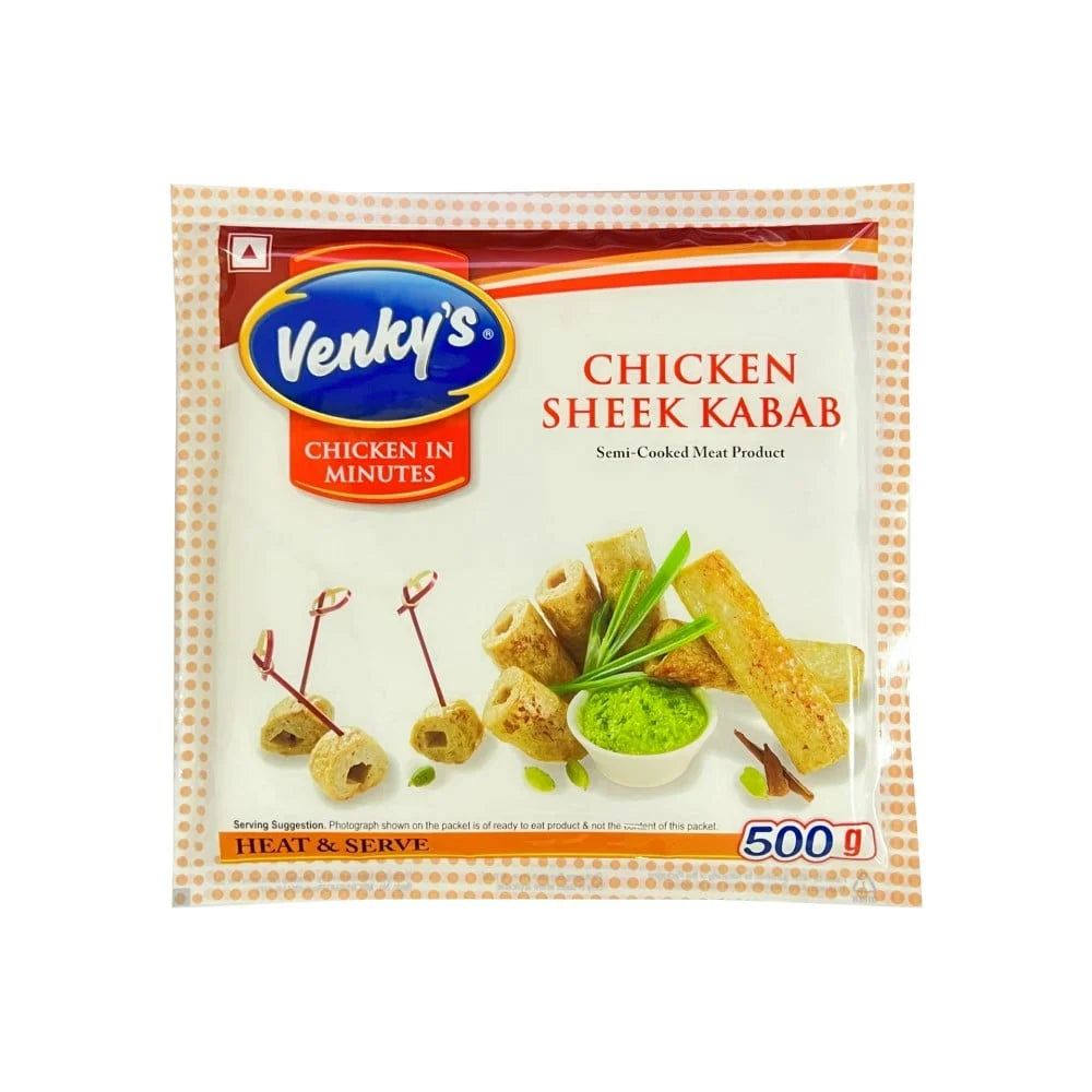 Venky's Chicken Seekh Kebab 500g (वेंकीज चिकन सीख कबाब)