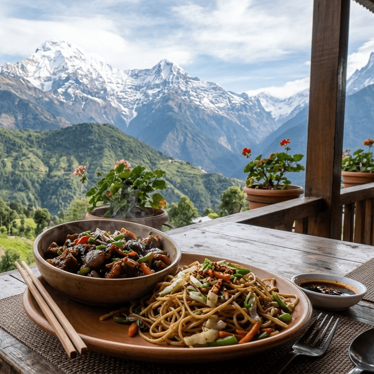 Chilli Chicken and Noodles  by Moksha