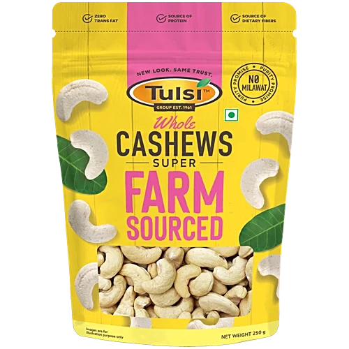TULSI Whole Cashew (kaju) Super 250 g (तुलसी होल काजू )