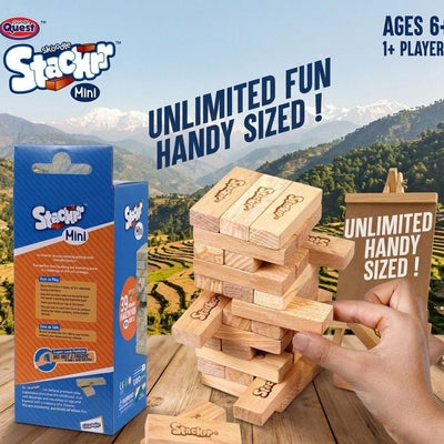 Stackrr Mini Stacking Tumbling Tower Game.