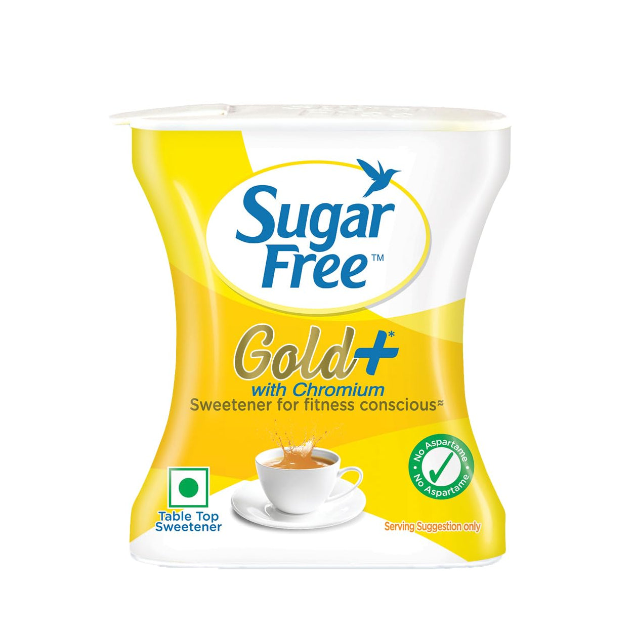 Sugar Free Gold+ sweetener package on a white background