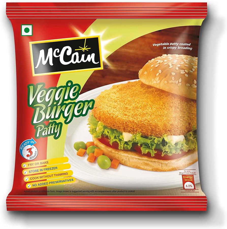Mccain Veggie Burger Patty, 360 g (मैकेन वेजी बर्गर )