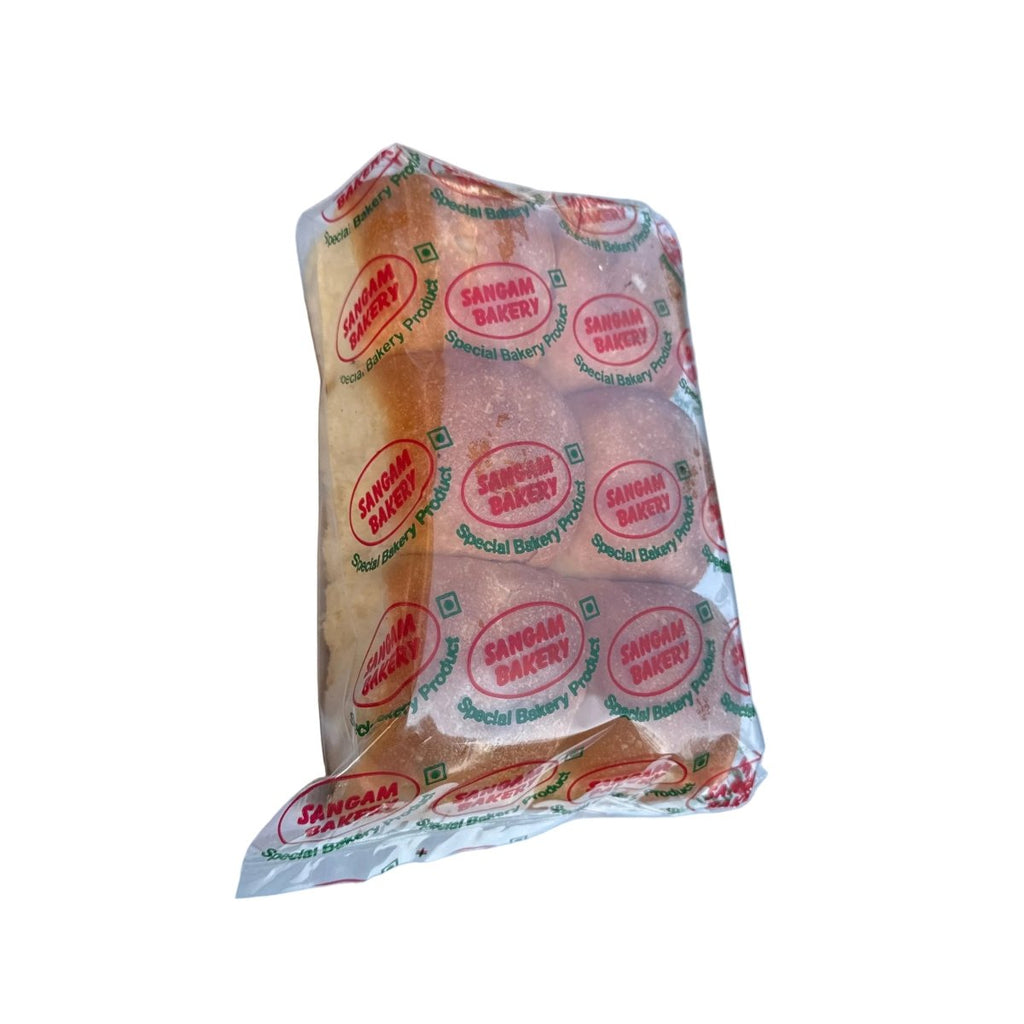 Packaged food items on a metallic surface