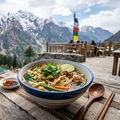 Chicken Soupy Thukpa  by Moksha
