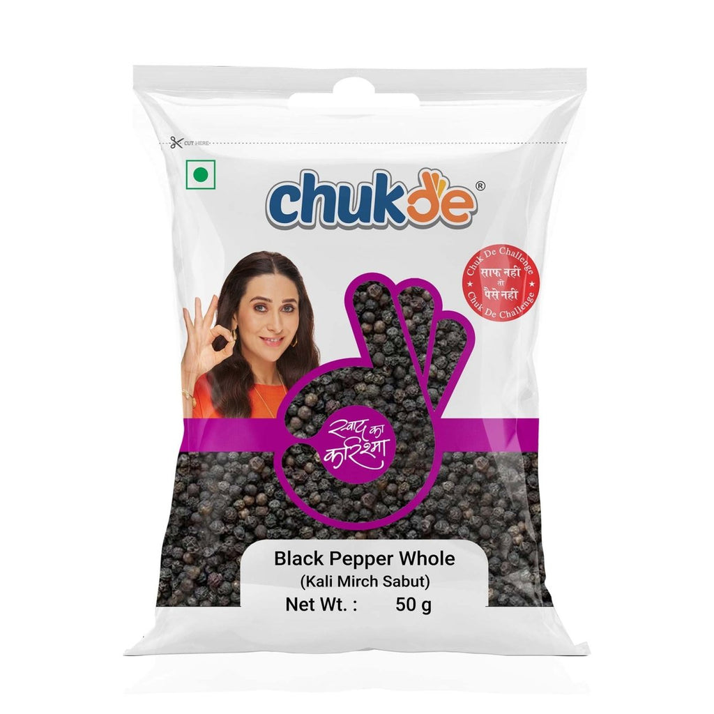 Chukde Kali Mirch Sabut Black Pepper Whole (काली मिर्च साबुत) 50g