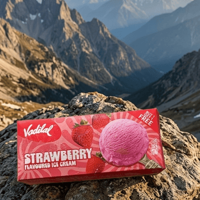 Strawberry Flavoured Ice cream Vadilal