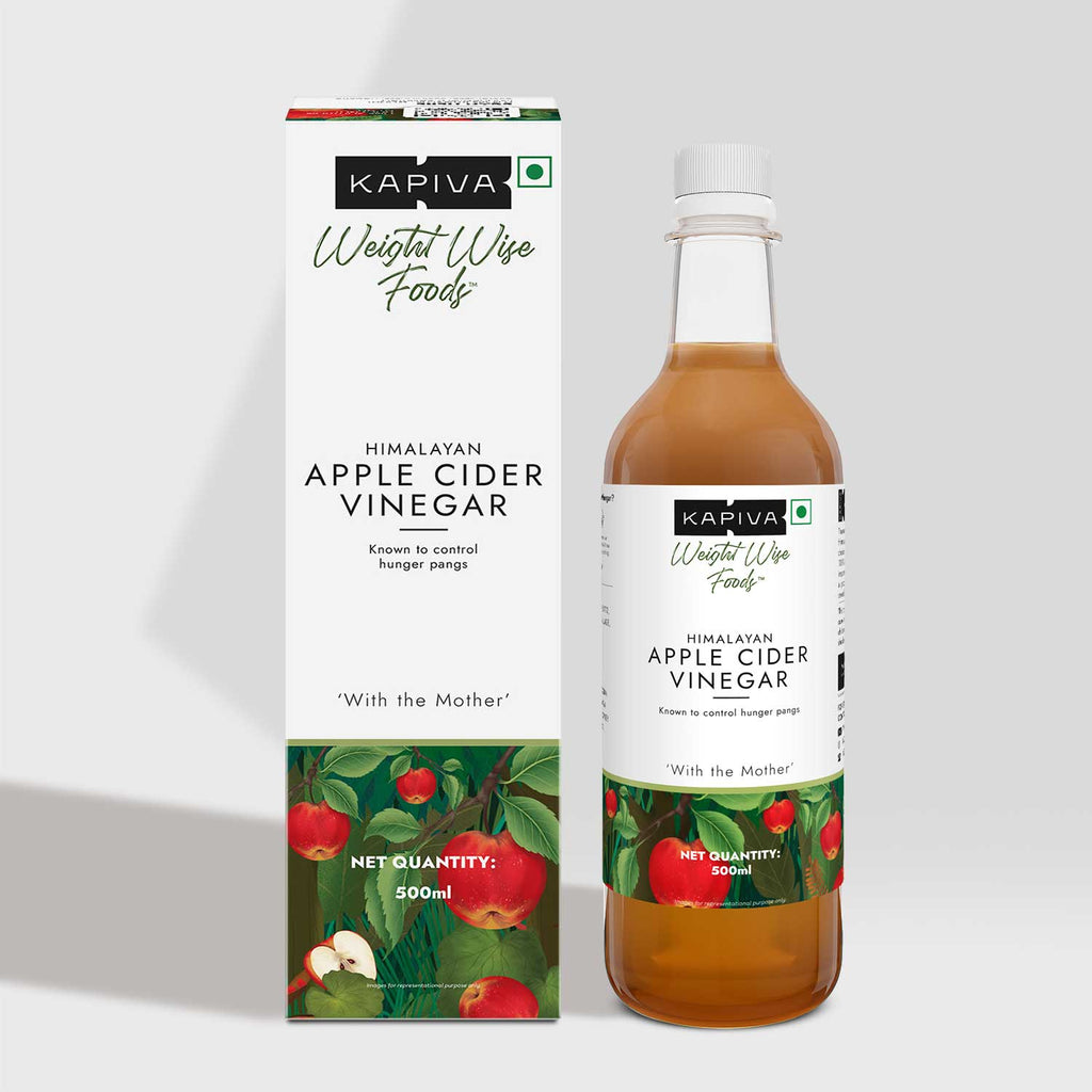 Kapiva Himalayan Apple Cider Vinegar bottle and packaging on a white background