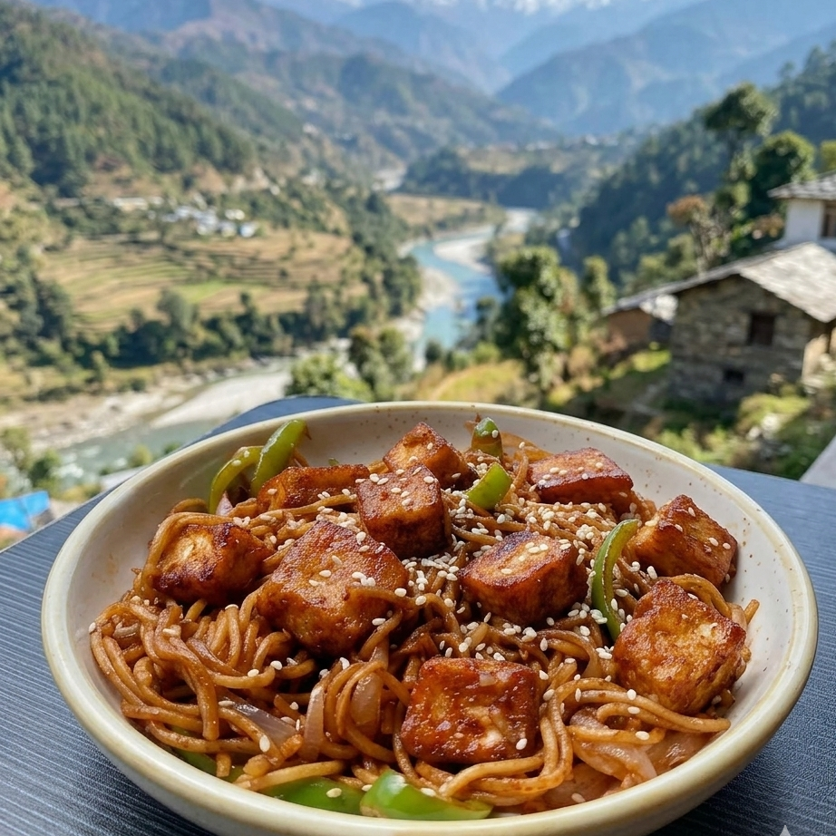 Chilly Paneer and Noodles by Moksha