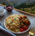 Chilly Paneer and  Veg Fried Rice  by Moksha
