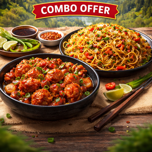 Chilli Chicken + Noodles (mini combo) by Moksha