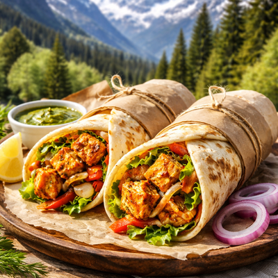 Paneer Kathi Roll  by Moksha(पनीर काठी रोल)
