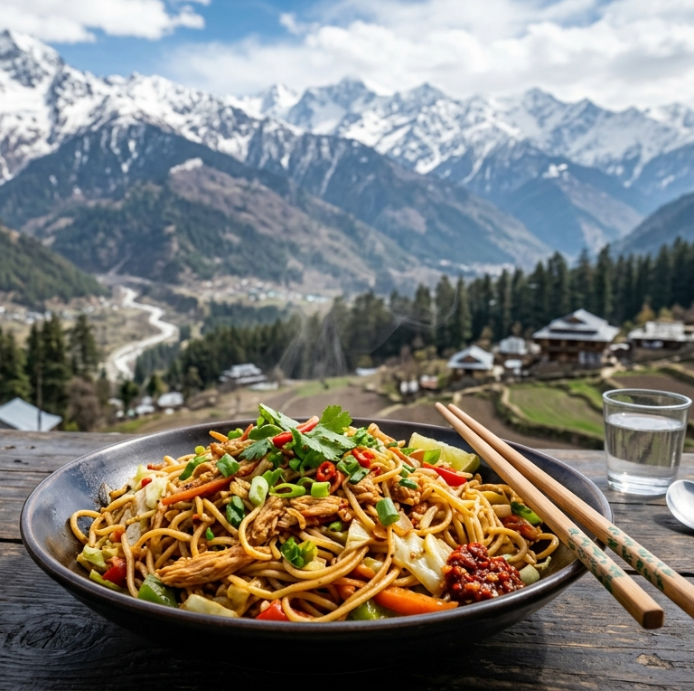 Chicken egg noodles  by Moksha