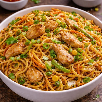 Chicken noodles  by Moksha