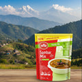 MTR Sambar Mix packet with a scenic mountain backdrop