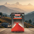 Tikhalal Everest chili powder package with a mountainous landscape in the background