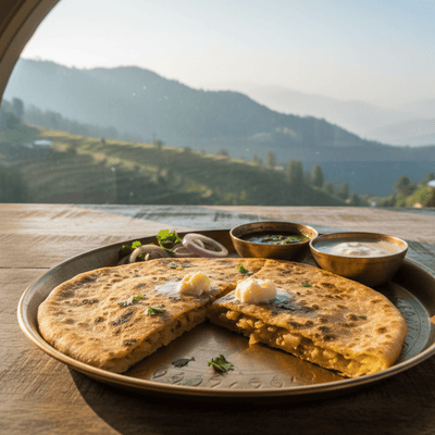 Aalu Pyaz Paratha by Moksha 2 Pieces (आलू प्याज़ का पराठा)