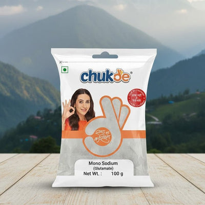 Chukde product packaging with mountains in the background