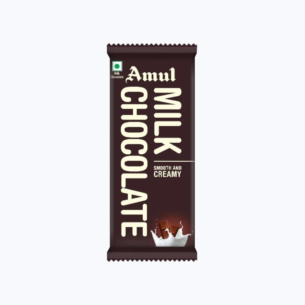 Amul Milk Chocolate bar packaging on a white background