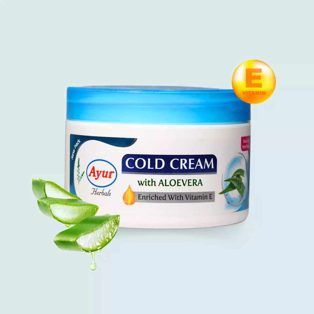 AYUR HERBALS COLD CREAM WITH ROSE (आयुर हर्बल्स कोल्ड क्रीम गुलाब)