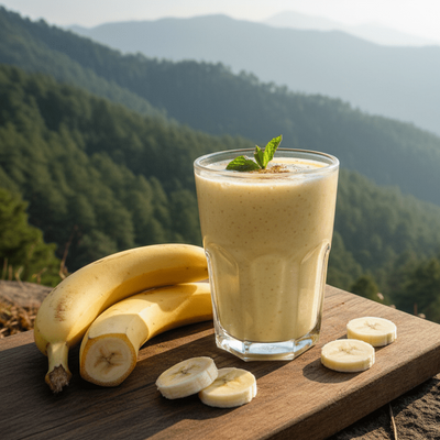 banana shake wirth raw banana with uttrakhand kumaun hills