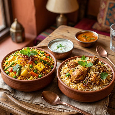 Biryani Duo - Chicken Biryani Half + Veg Biryani Half