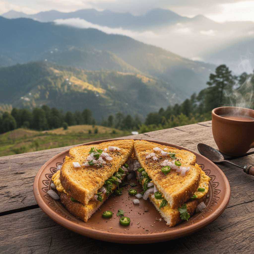 Bread Omelet by Moksha 2 slice (ब्रेड ओमलेट)