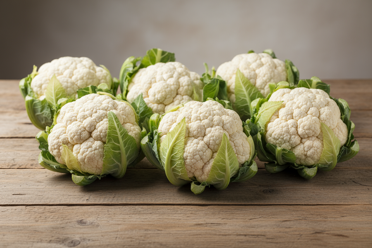 Cauliflowers product Image on the table