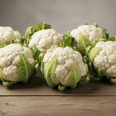 Cauliflowers product Image on the table