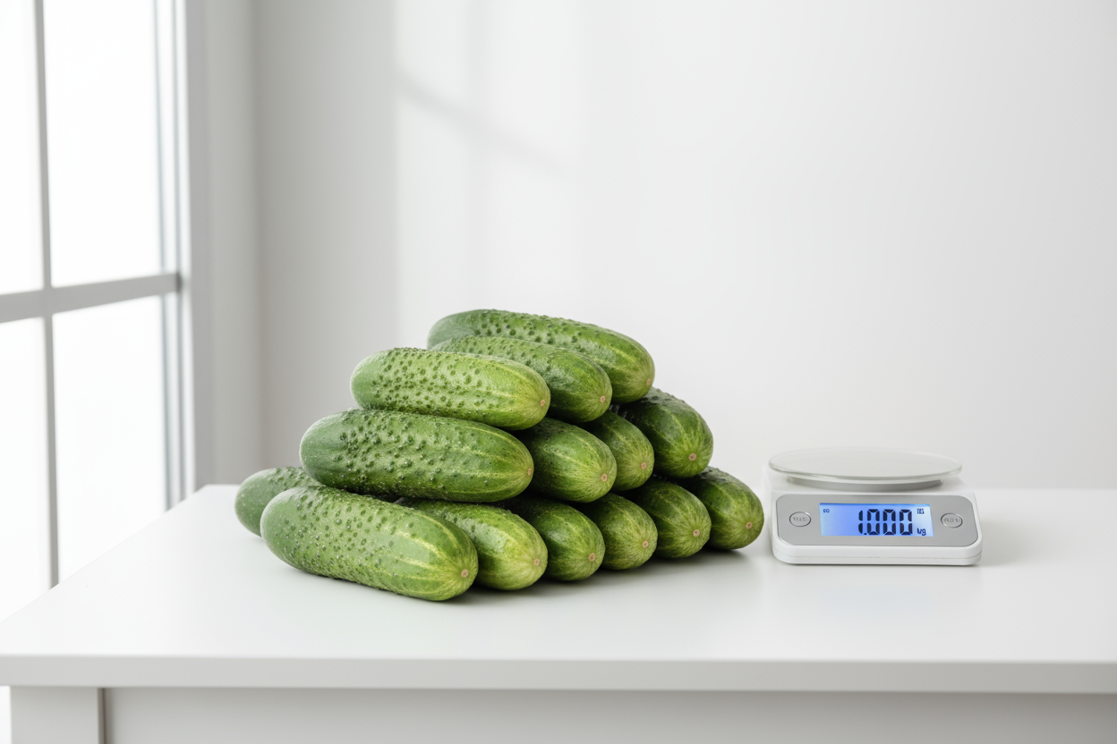 Cucumber 1kg images on table