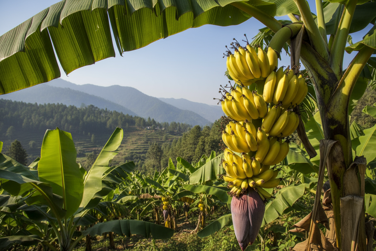 Fresh Banana Images in Kumaun hills