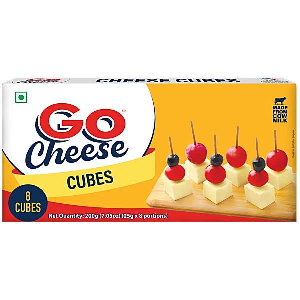 Go Cheese Processed Cheese Cubes, 200 g