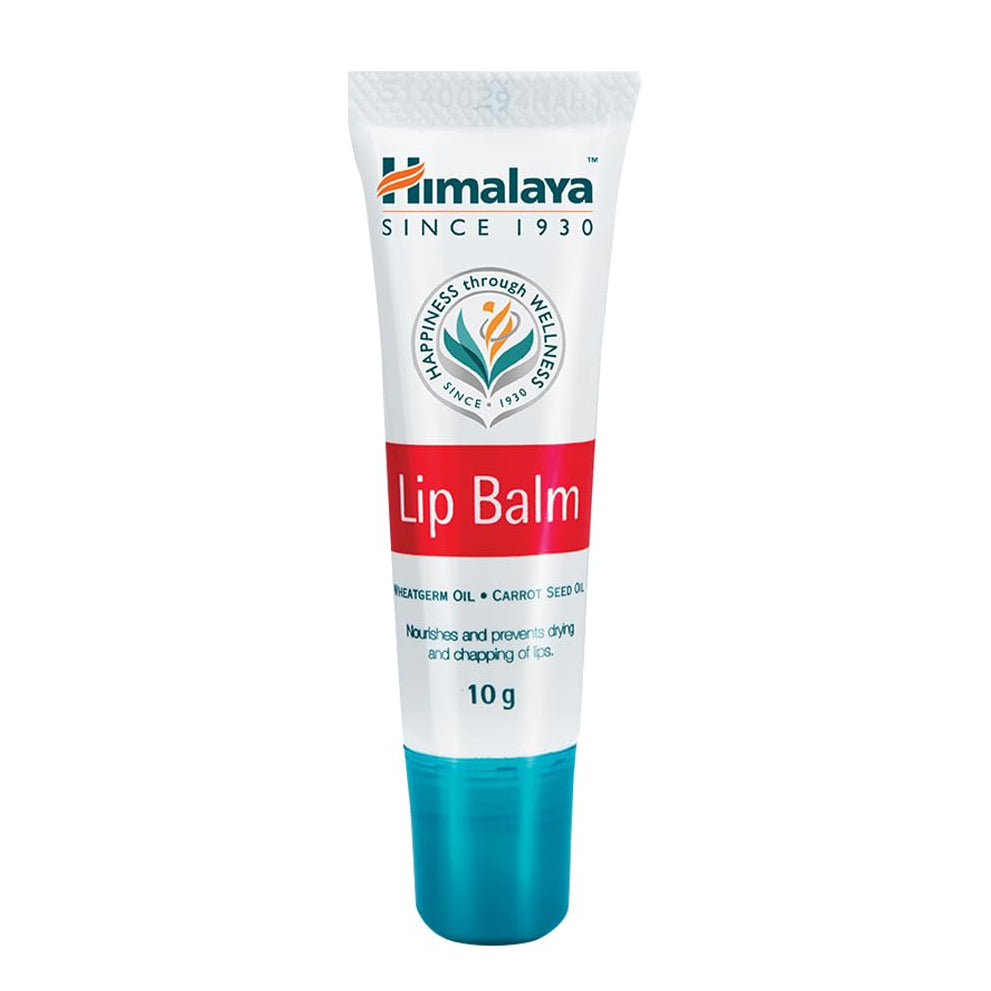 Himalaya lip balm tube on a white background