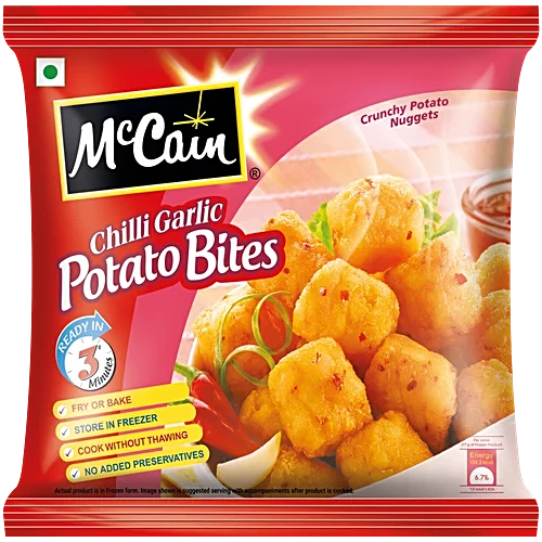 McCain Chilli Garlic Potato Bites, 200g (मैकेन चिल्ली गार्लिक पोटेटो बाइट्स)