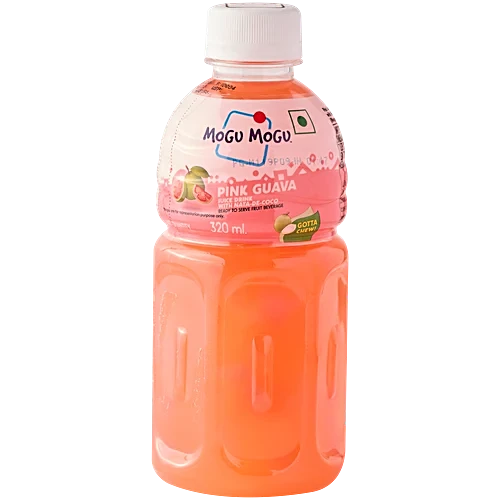 Mogu Mogu Pink Guava Juice Drink With Nata- 320ml