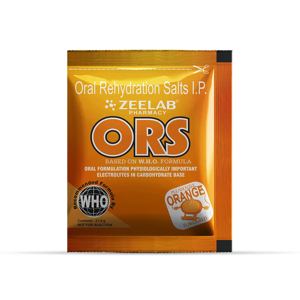 Zeelab Pharmacy ORS (Oral Rehydration Salts) packet on a white background