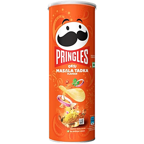 Pringles Desi Masala Tadka Potato Crisps, 107g