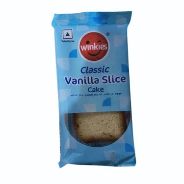 Winkies Classic Vanilla Slice Cake packaging on a white background