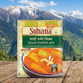 Suhana Shahi Paneer Mix packaging with a mountainous landscape in the background
