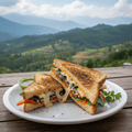 Veg cheese Grilled sandwich by Moksha (वेज चीज़ ग्रिल्ड सैंडविच)